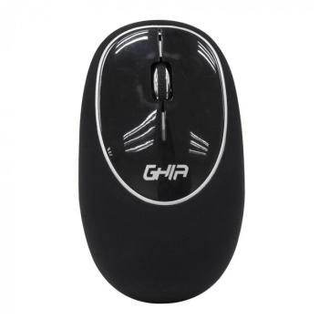 Mouse Ergonómico Ghia Inalámbrico con Receptor USB Negro