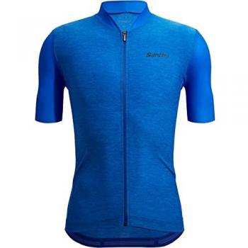 Maglia Santini Colore Puro Blu Manica Corta