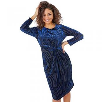 Petite Animal Print Burnout Midi Dress
