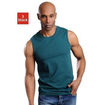 H.I.S Unifarbenes Muscleshirt, Rundhals