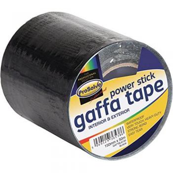 ProSolve Adhesive Cloth Tape, 150mm Width, 50m Length, Black, 8 Count