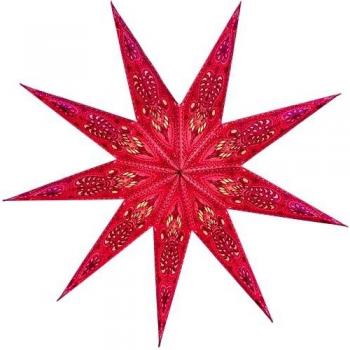 JustStars Hängende Weihnachtslichtsterne – 60 cm, pink, mit LED