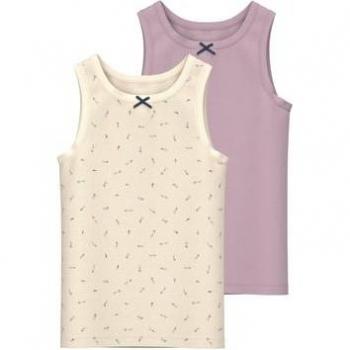 Camiseta Térmica NAME IT en Tonos Crema y Lila Claro