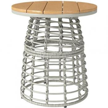 Table basse design en rotin synthétique