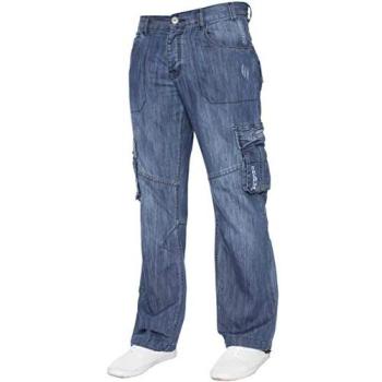 Men's Blue Cargo Denim by Enzo – Size 40S
