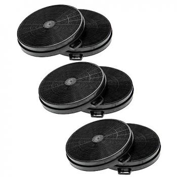 Whirlpool 20.2 cm Hoods 6‑Pack Activated Carbon Filters – CP120 Compatible