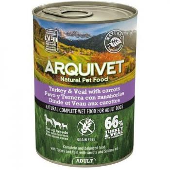 Arquivet Lata para Perros Adulto Pavo y Ternera 400 Gr