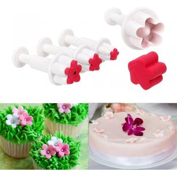 4Pcs Pastry Flower Cutters