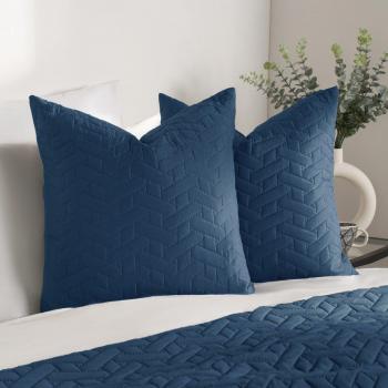 Set of 2 Navy Pinsonic Cushion Covers