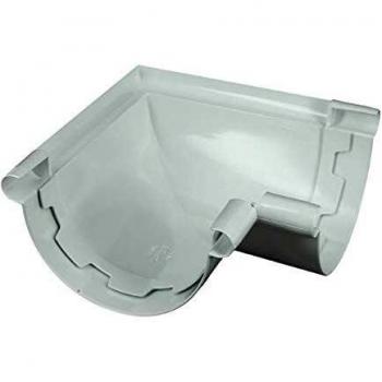 Angle PVC blanc 90° pour gouttière demi-ronde 25