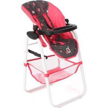 Chaise haute BAYER CHIC 2000 pour poupée, teinte corail