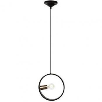 Hängelampe Coriolis 25 cm – Schwarz/Kupfer Design, geeignet für Normallampen E27 bis 60 W