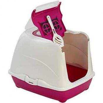 Sharples Kattensitz mit Kapuze – Roter Fuchs‑Pink – 50 cm – EU/UK