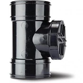 Black Soil Access Pipe Double Socket 110mm