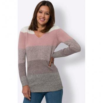 Trendiger Longpullover in Ecru