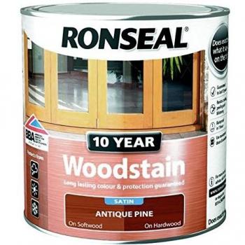 Ronseal 10 Year Antique Pine Satin Quick Dry Wood Stain 2.5L