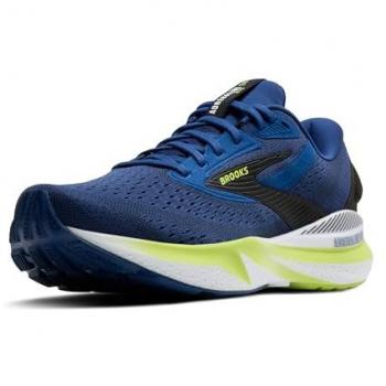 Scarpe Running Brooks Adrenaline GTS 24 Blu Scuro Bianco Giallo Acido 45.5