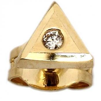 Gold 585 Brillanten-Stecker für Männer – 0,01 ct. Ohrring