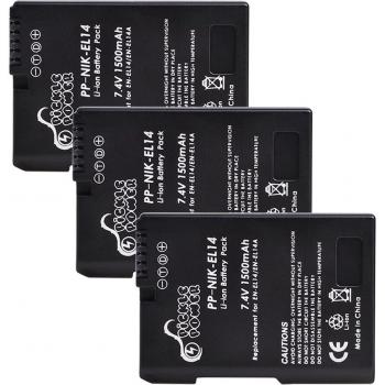 Batterie lithium EL14 pour Nikon P7800, P7100, P7000, P7700, D3400, D5500, D5300, D5200
