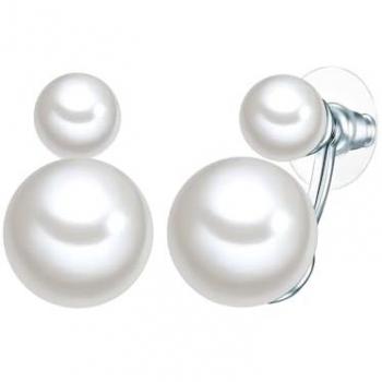 Lulu e Jane Orecchini Bianco‑Perla