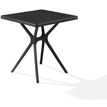 Qfplus Tavolo Esterno Hugo Polipropilene Antracite 70x70x72