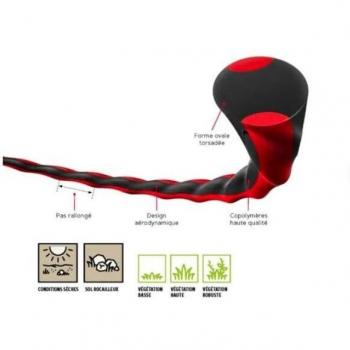 Fil débroussailleuse Terramax Ø3 mm 35 cm Torsadé Rouge/Noir