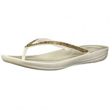 Fitflop Damen Iqushion Sparkle Ergonomische Sandalen, Urban White
