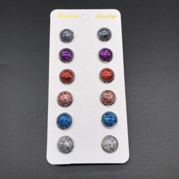 12 Pairs of Silver Statement Earrings for Women