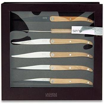Ensemble de 6 Couteaux à Steak Sens Bois Clair