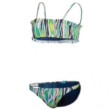 Costume da Spiaggia Bikini a Fascia Multistampa Water Print