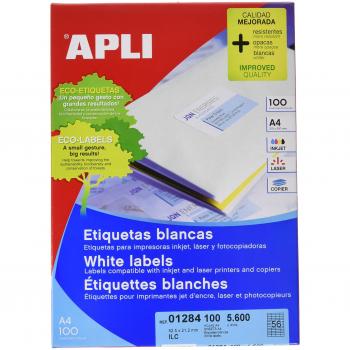 Etiquetas impresora Apli 01284 52,5x21,2 100 hojas