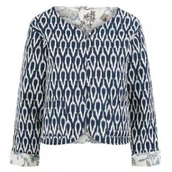 Veste Ikat Réversible Yumi Yumi en Coton Bleu