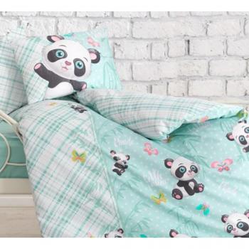 Panda Mint Ultra Soft Baby Duvet Cover Set