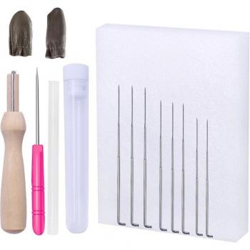 Nonvor 13 Stücke Fühlte Handwerksset mit Nadeln und Flasche