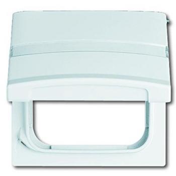 Plaque centrale adaptateur IP44 blanc alpin