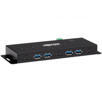 Eaton 7-Port USB-C Hub Gen2, 4x USB-A und 3x USB-C, ESD-Schutz, Dockingstation, Schwarz