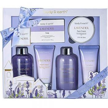 BODY & EARTH Lavender Bath and Body Gift Set