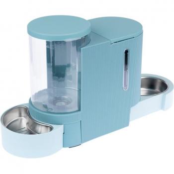 Tolva para pienso y agua TIAKI azul claro