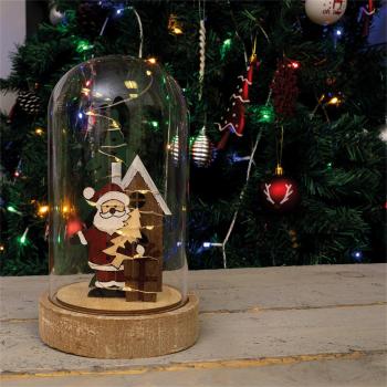 Décoration de Noël Père Noël en verre