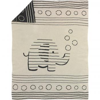 Alvi Dekorative Strickdecke „Silberstreifen“ 75 × 100 cm