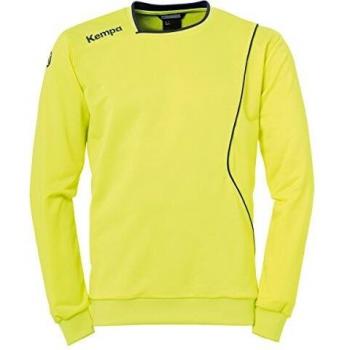 Kempa Curve Haut d'entraînement Homme, Fluo Jaune/Deep Bleu, S