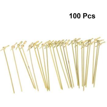 Brochettes à nœud en bambou pour soirées, 100 pièces