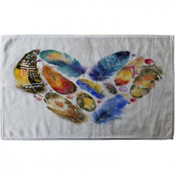 Boho Tribal Heart Blue Kitchen Cloth