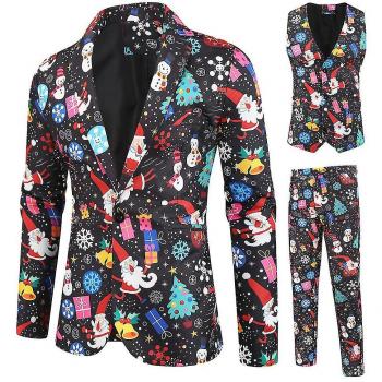 Look Holiday Masculin Santa 3 Composants Veste & Pantalon