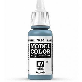 Vallejo Airbrush Paint, Model Color, 17 ml, Pastel Blue (063)