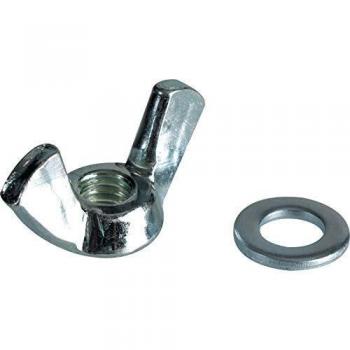 10‑Piece M6 Wing Nut + Washer Bundle (ForgePack, ZP)