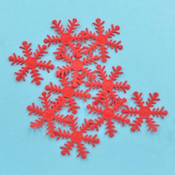 100Pcs 25mm Nonwoven Felt Snowflake Embellishments for Party and Wedding Decor