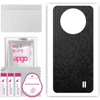 ZTE Blade A73 5G Rear Sticker – Black Honeycomb Patterned Protective Sheet