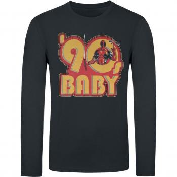 Maglia Maniche Lunghe 90's Baby Deadpool Uomo Nera S a XXL