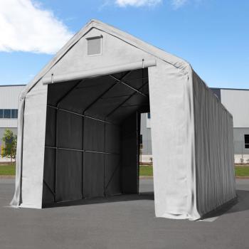 Hangar industriel 5x10 m, bâche ignifugée, type de sol terre